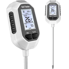 4-In-1 Soil Moisture Meter Digital Plant Temperature/Soil Moisture/Ph Meter