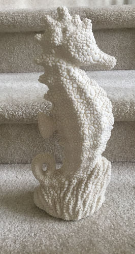Royal Haeger 14 1/2" Popcorn Texture Cream Sea Horse Nautical Decor FREE SHIP - Picture 6 of 12
