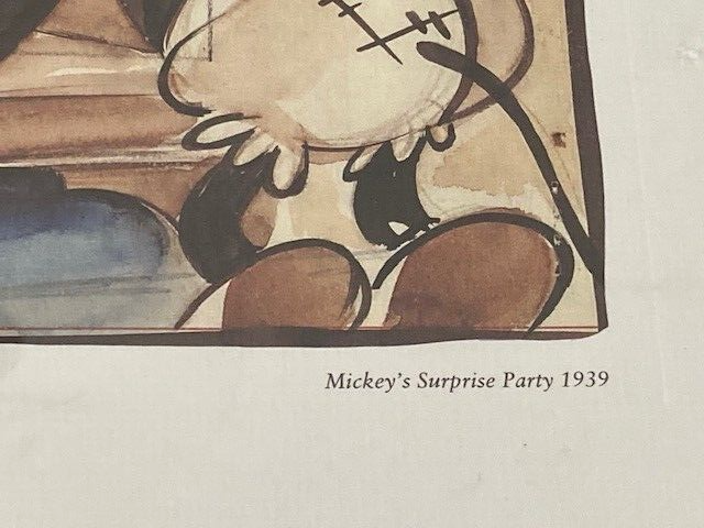 Mickey's Surprise Party 1939 Etching From Scene 12 Of Minnie In