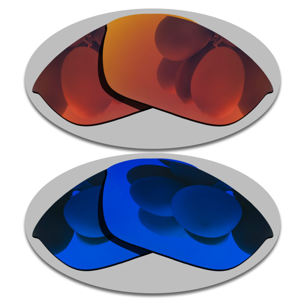 Oakley Half Jacket 2.0 Polarized Fire Red & Deep Blue Replacement Lenses