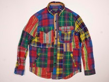 Polo Ralph Lauren Country Shirt Patchwork Plaid Aztec Indian Southwestern RARE S