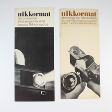 Nikon Nikkormat 35mm SLR Camera  Slide Projector Brochures - Vintage Booklets