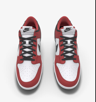 Nike Dunk Low 'Chicago' ID By You Retro White/Red-Black Men Size