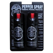 2 Pack Police Magnum PEPPER SPRAY 2oz w/ UV Dye Twist Safety Lock - Self Defense