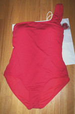 NWT Red Convertible 1-Shoulder Jantzen One Piece Swimsuit -size 14