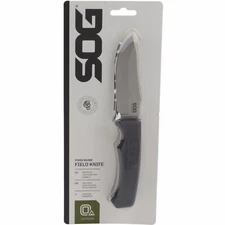 SOG Fixed Blade Field Knife Black Handle Nylon Sheath