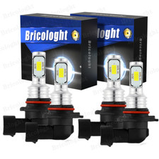 9005 9006 LED Headlights Kit Combo Bulbs high Low Beam Super White Bright WG