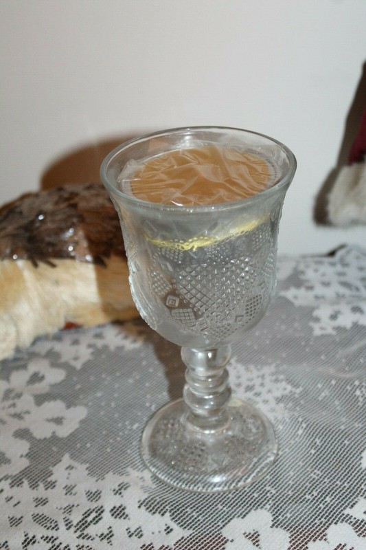 NOS AVON 1978 FOSTORIA Heart & Diamond Loving Cup 7” Clear pressed Glass