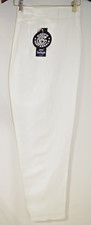 C27 NWT Vintage Giorgio Sant  Angelo 8 Ivory Pleated Dress Pants Linen  Rayon