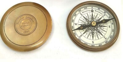 Nautique Ancienne boussole Brunton en laiton 3 pouces objet le plus