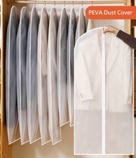 2pcs PEVA Dust Cover Storage Bag Closet Hanging Suit Garment Organizer XLarge