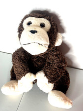 Dan Dee Collectors Choice Monkey Plush Bow Brown Cream Color Stuffed Animal 14
