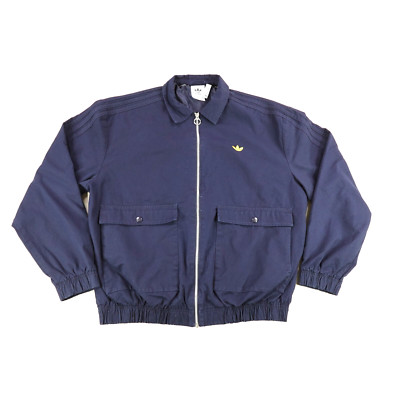 Adidas Jacket Mens Medium Blue Nice Dock Coat Legend Ink Utility Coat Full Zip