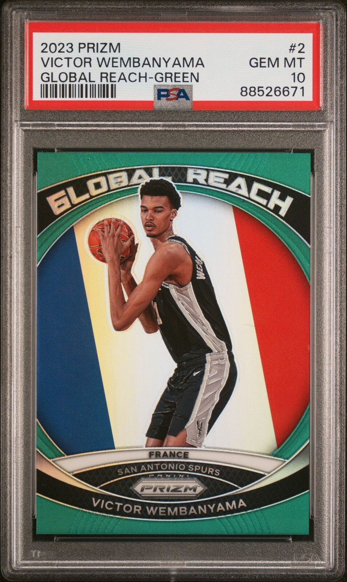 PSA 10 2023-24 Panini Prizm Victor Wembanyama Rookie GLOBAL REACH