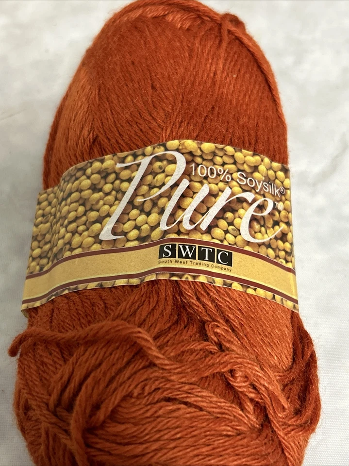 Hilo de seda de soja de 13 madejas de Southwest Trading Company Burnt Orange 50 Gm Color 81 Foto 3 de 4