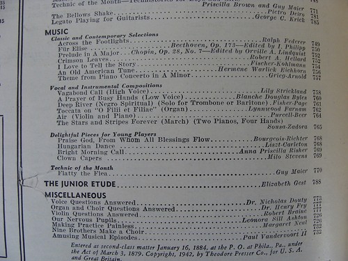 Revista Etude noviembre de 1942 Academia Militar de EE. UU. Coro West Point - Imagen 2 de 2
