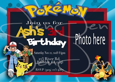 Pokemon Party Invitation (You Print) | eBay Pokemon Party Invitation (You Print) | eBay