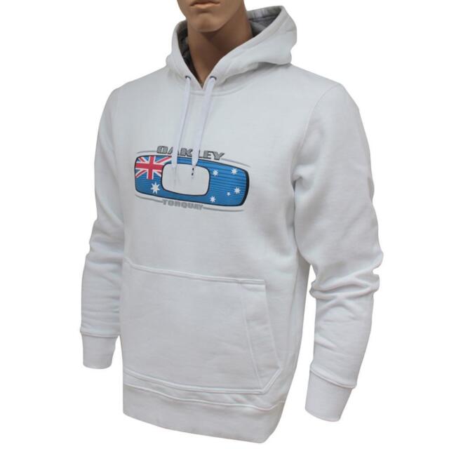 Oakley Torquay Hoodie Mens Size S Small White Australia Flag Jumper Sweater