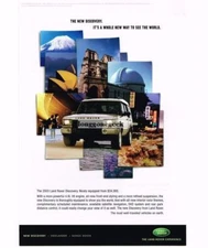 2003 Land Rover Discovery Silver SUV 2002 Vintage Print Ad 