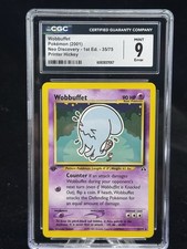 Wobbuffet Non-Holo #35 1st Edition Neo Discovery Pokemon CGC 9 Printer ERROR 🔮 on eBay