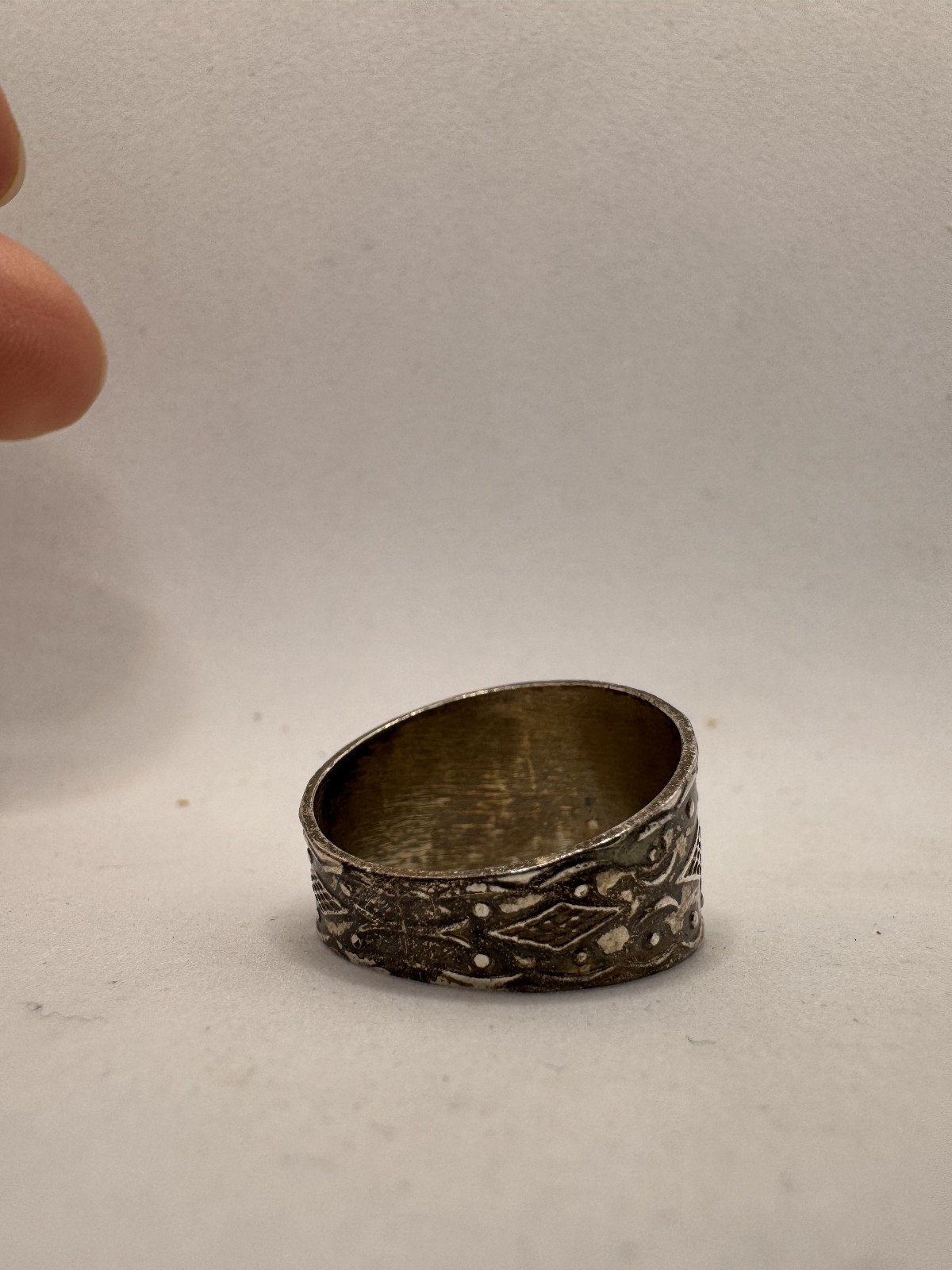 ::925 SILVER RING EMBELLISHMENT SOLID °SIZE 60° E… - image 3