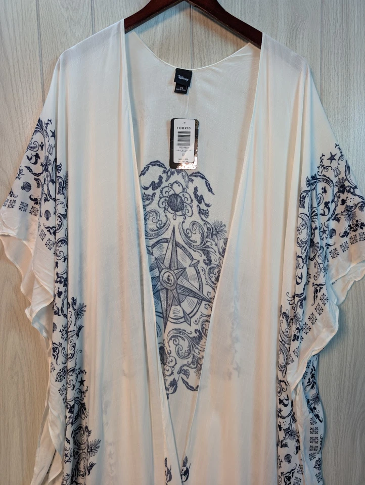 Kimono Ariel 4D Disney La Sirenita Nuevo con Etiquetas Torrid - Azul Marfil Talla 1/2X Foto 2 de 4