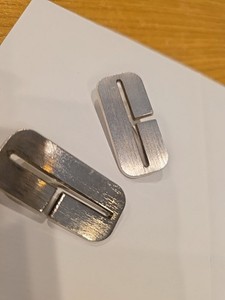 Vintage Set Of Two Clinique Cosmetics Employee Lab-coat Lapel Pins "C" 