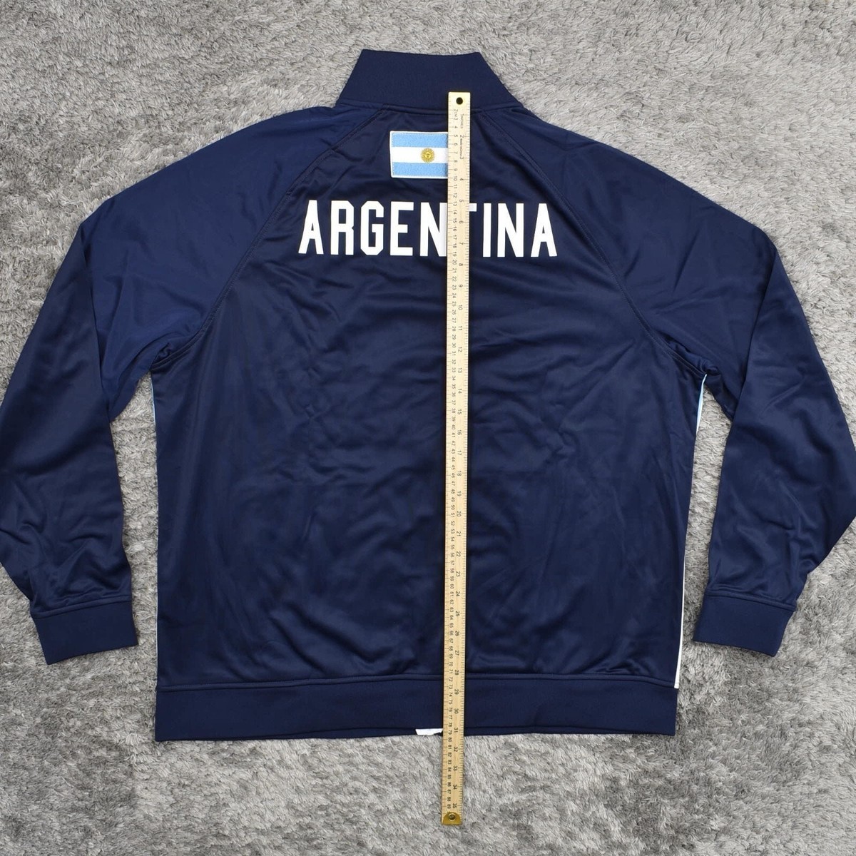 FILA Argentina Track Jacket Men's Size 3XL Big and Tall White Blue