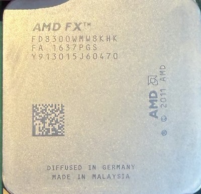 AMD FX-8300 BE 3.3GHz (8C/8T) Socket AM3+ TRAY CPU Prozessor FD8300WMW8KHK TOP
