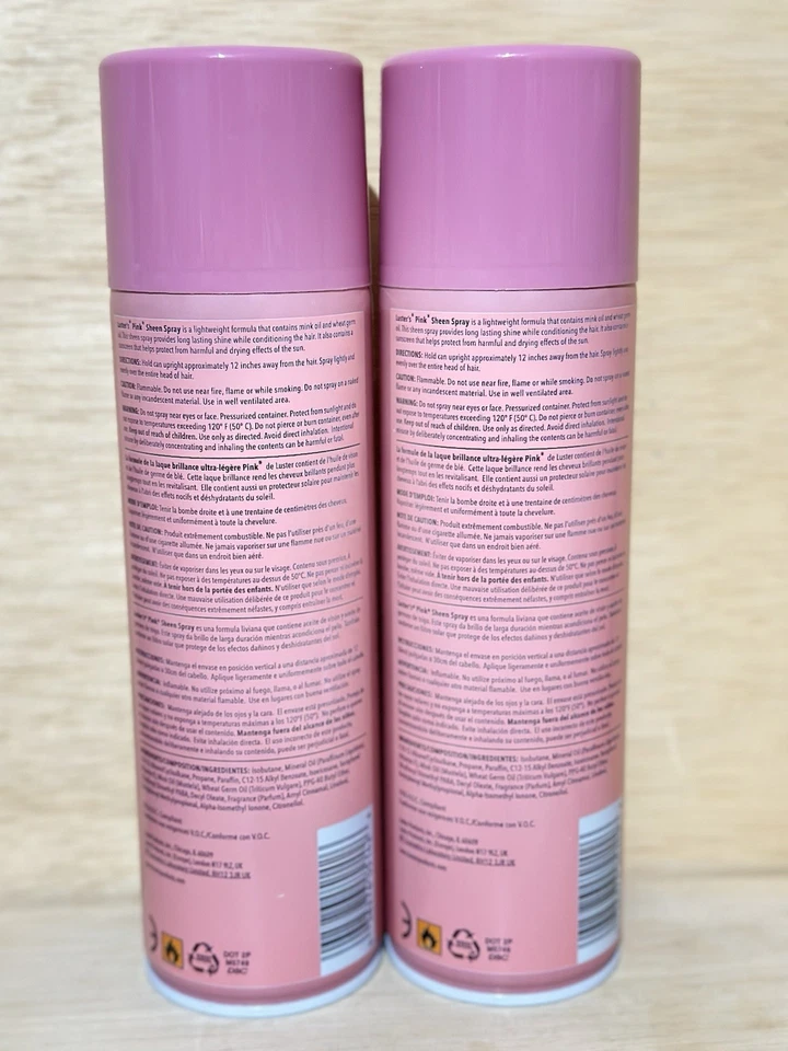 Lote 2-Luster's Pink Sheen Spray Acondicionadores Especiales y Vitamina E- 15.5 OZ Ea Foto 2 de 2