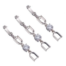 3 Pcs Bracelet Extender Silver Necklace Extenders for Women Crystal Rhinestone F