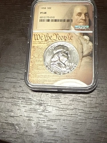 1958 Franklin Half Dollar Silver Coin NGC PF 68 (S139)