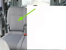 Caddy 3 2K Sitz Rücksitz hinten rechts 1.Sitzreihe grau (hinterm Beifahrersitz)