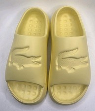 Lacoste Serve 3.0 Men's 11 Slides Light Yellow 747CMA0016-LY2 Buy It SHIPS FAST