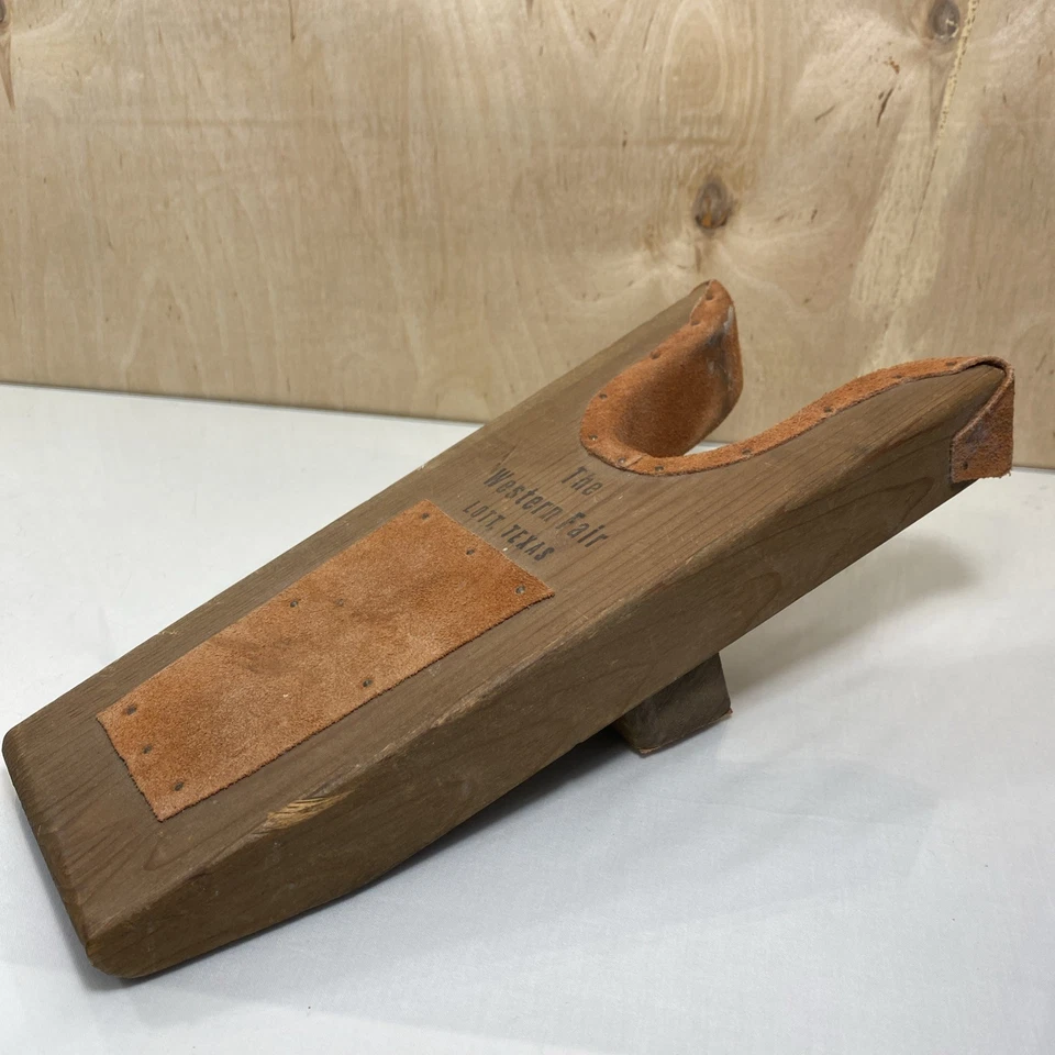 Vintage Western Fair Lott Tx Wooden Boot Jack Boot Remover - Image 4 of 4