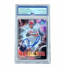 Andrew Painter Signed Card Genesis Philadelphia Phillies Autographed Auto PSA