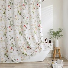 Floral Printed Shower Curtain 72 Inch Length, 72"W x 72"L Pack of 1