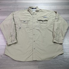 Columbia PFG Bahama II Shirt Mens XL Long Sleeve Fishing Omni-Shade FM7046