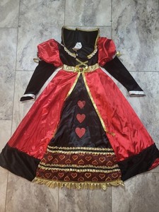Rubies Queen of Hearts Dress Costume Red Hearts Girls Size Small 4/6