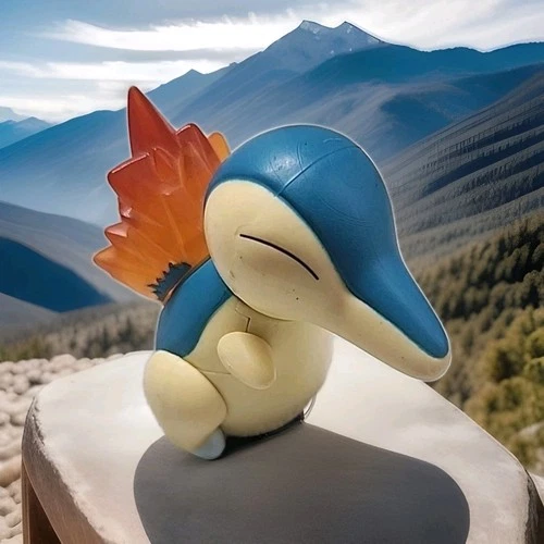 Vtg Cyndaquil Nintendo Pokemon Innovision Battle Stadium Toy Figure 2001 Scuffed