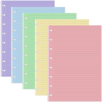 Junior Size TUL Discbound 100 Sheets, White, and 5 other unspecified colors