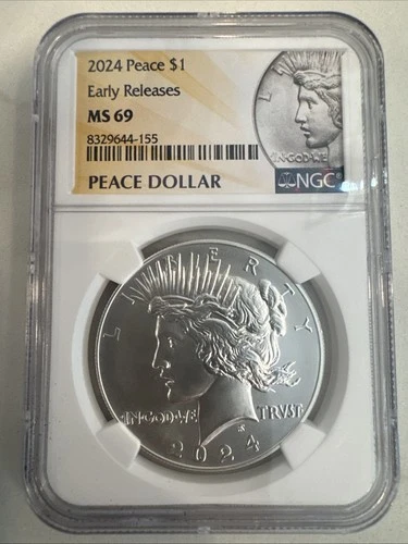 2024 Peace Dollar Silver MS69 NGC Early Releases