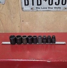 Cornwell Tools 1/2" Drive 9 pc Shallow Impact Socket 12pt 3/8" - 7/8" P31xx USA