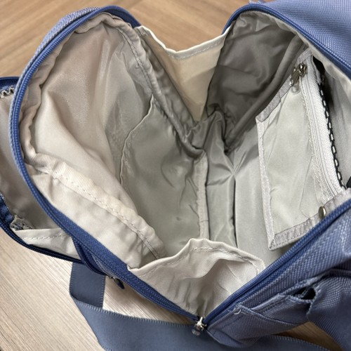 Borsa a tracolla regolabile vintage classe T di Lewis N Clark unisex blu rara - Foto 17 di 19