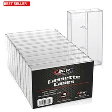 Cassette Tape Cases 10 Pk Clear Replacement Audio Protect Store Standard Music