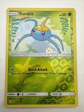 Pokemon TGC REVERSE HOLO SURSKIT COMMON 7/149 Sun and Moon Base Set NM