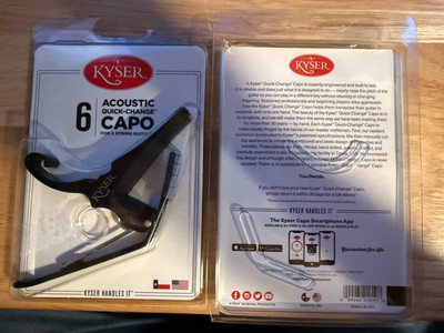 Kyser KG6B 6-String Capo - Black 2 Pack New Acoustic Quick Change Guitar