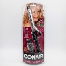 Vintage 2001 Conair Instant Heat 3/4 Inch Curling Iron 20 Settings Bonus Brush