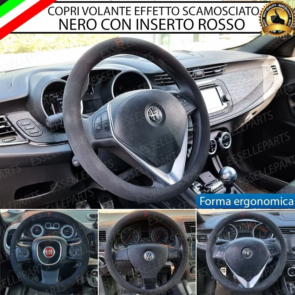 Coprivolante Universale 38cm Per Auto – Traspirante E Antiscivolo – Adatto Per Alfa Romeo 145, 146, 147, 155, 156, 159, 164, 166, 1750-2000 – Accessorio Interno Auto - 5