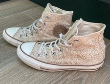 Converse Chuck Taylor All Star Gold Sparkle Pattern Size Uk5 Women's